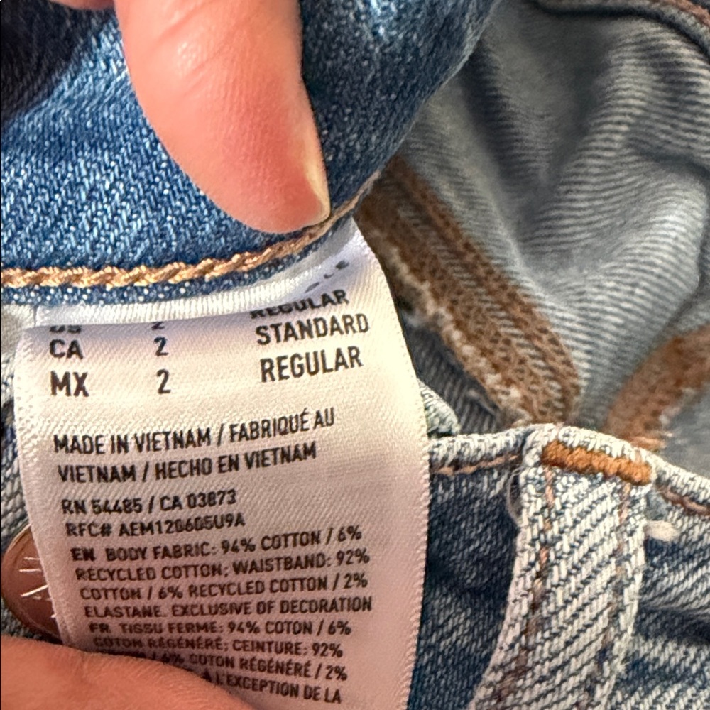 90s bootcut American Eagle Outfitters Light Blue Straight Leg Jeans - Picture 3 of 9